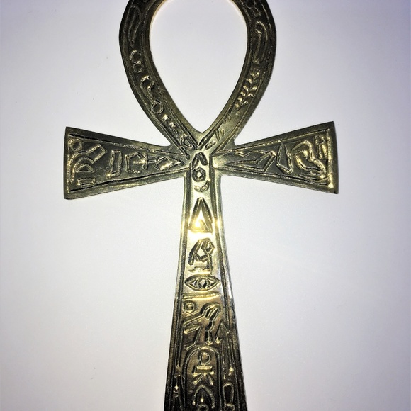 ☥Brass Ankh Musical Ornament Gold☥ - Picture 3 of 3
